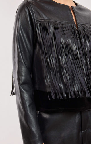 Sadie & Sage | Daredevil Fringe Jacket Black