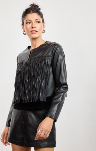 Sadie & Sage | Daredevil Fringe Jacket Black
