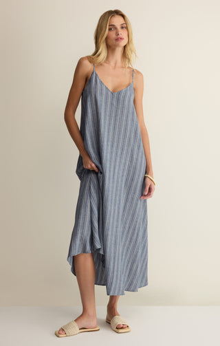 Z SUPPLY | Sandcomber Striped Midi Dress Indigo