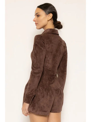 Zoey Collar Romper Chocolate