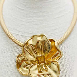 TWO FORTY TWO | Pansy Vintage Flower  - Matte Gold