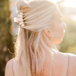 TELETIES | Classic Hair Clip | Small | Almond Beige
