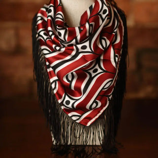 Game Day Fringe Scarf Maroon and Black