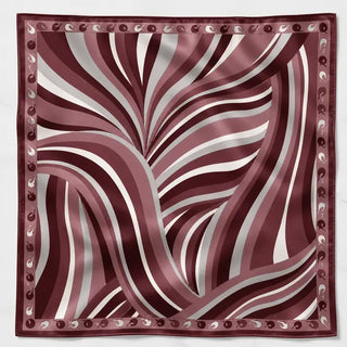 Maroon and White Swirl Gameday Bandana Scarf