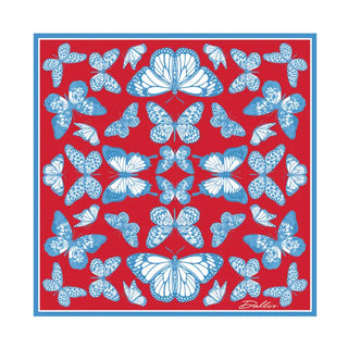 Dallis | Mariposa Scarf In Red & Powder Blue