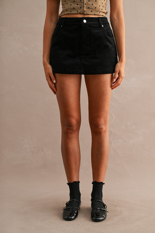Nina Corduroy Skort Black