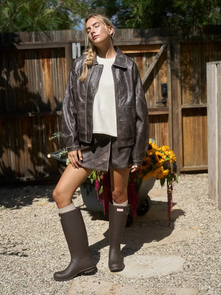 Kylie Leather Jacket Brown