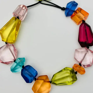 TWO FORTY TWO | Summer Clear Stone Necklace - Multi