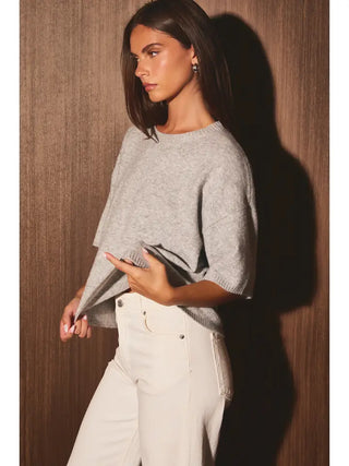 Darcy Sweater Top Heather Grey