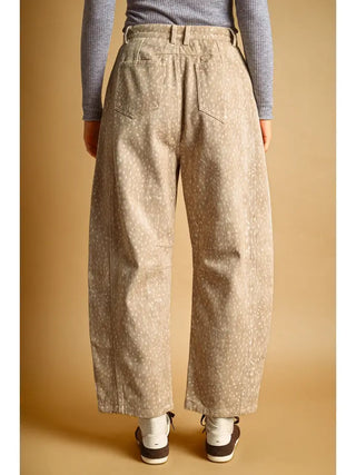 Lauren Fawn Print Barrel Pants