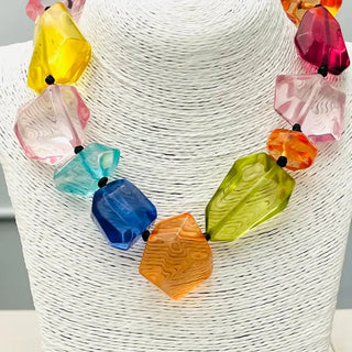 TWO FORTY TWO | Summer Clear Stone Necklace - Multi