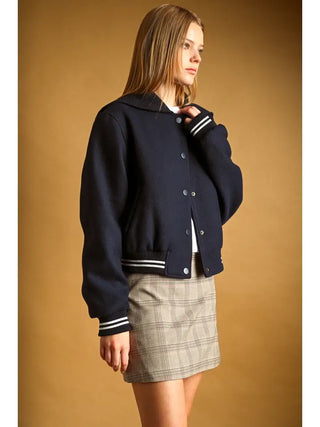 Hallie Bomber Jacket Navy