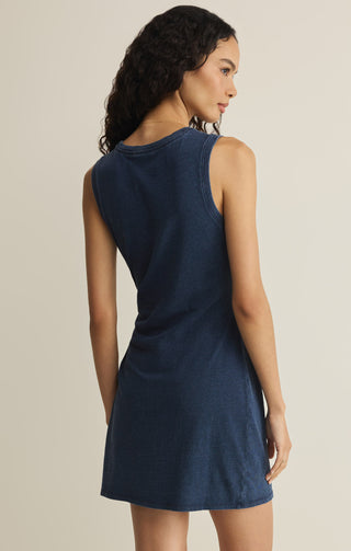 Z Supply | Mattie Jersey Denim Mini Dress Indigo