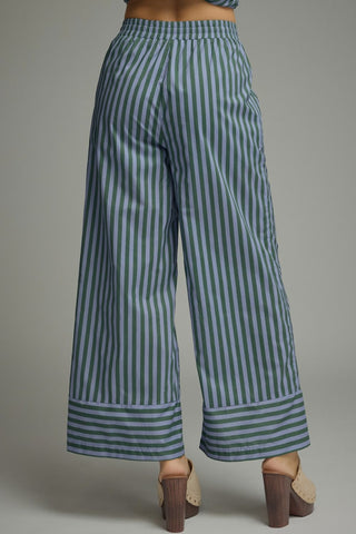 ENTRO | Boardwalk Breeze Wide-Leg Pants - Hunter Green