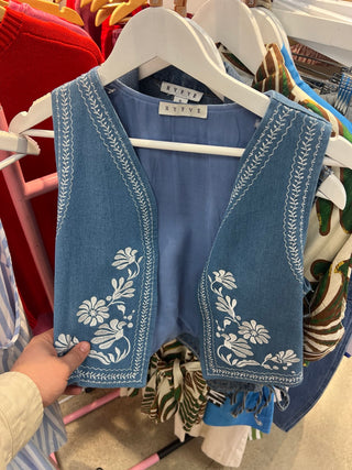 Langley Denim Stitch Vest
