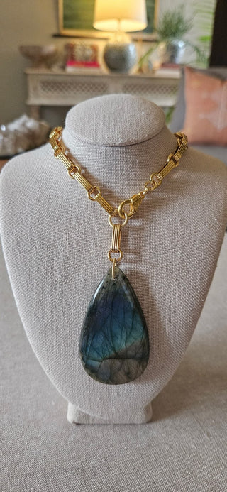 AMULET | Labradorite Stone Drop Necklace