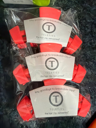 TELETIES | Darty Coral - Large Hair Clip