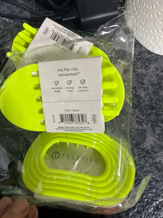 TELETIES | Palm Glow - Large Flat Round Clip