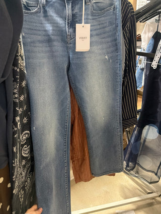 Mid Rise Slim Straight Ankle Jeans | Pure Radiance
