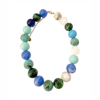 Gemelli | Dora Chunky Beaded Necklace - Blue Mix
