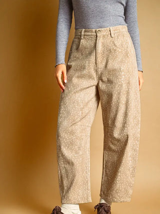Lauren Fawn Print Barrel Pants