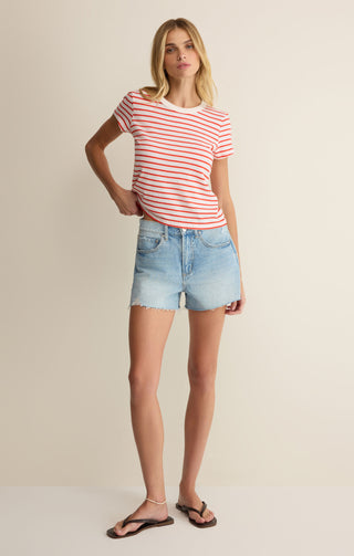 Z SUPPLY | Junie Striped Tee Lychee