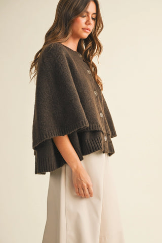Winslet Knit Capelet Espresso