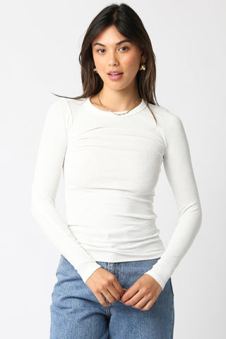 Abbey Long Sleeve Top White