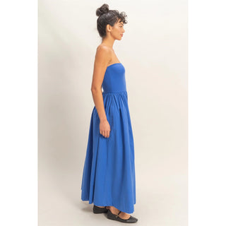 Medina Strapless Dress Cobalt