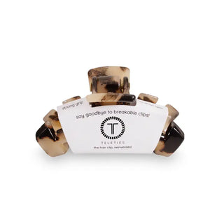TELETIES | Classic Hair Clip | Tiny | Blonde Tortoise