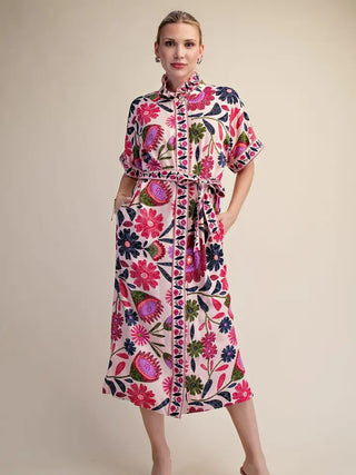 Worth Your Wild Floral Midi Dres
