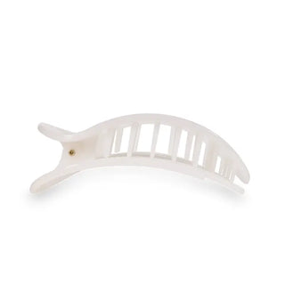TELETIES | Round Flat Hair Clip | Large | Coconut White