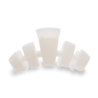 TELETIES classic large hair clip in coconut white