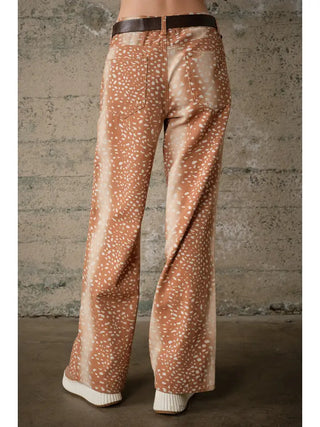 Roman Bambi Wide Leg Pants Brown