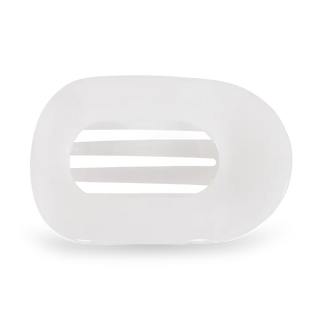 TELETIES |  Round Flat Hair Clip | Medium | Coconut White