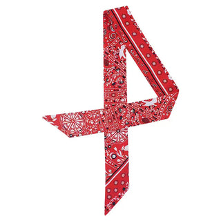 Gemelli | Knotted Bandana Scarf Necklace - Red