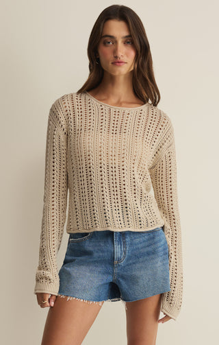 Z SUPPLY | Upland Crochet Sweater Island Coconut