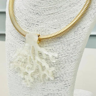 TWO FORTY TWO | White Coral Collar Necklace