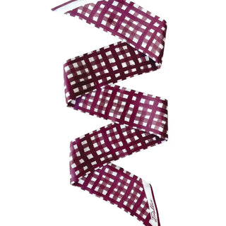DALLIS Art | Tailgate Check Twilly Burgundy