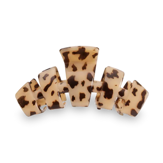 TELETIES classic large hair clip in blonde tortoise