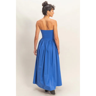 Medina Strapless Dress Cobalt