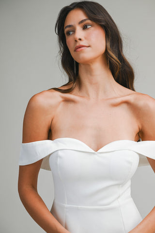 Mable | Sweetheart Dress White