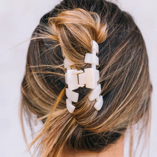 TELETIES | Classic Hair Clip | Medium | Almond Beige