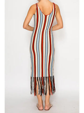 Fran Fringe Sweater Dress