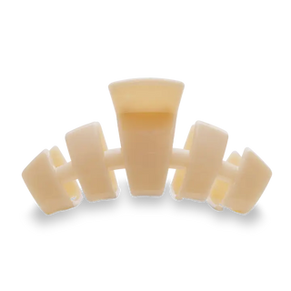 TELETIES classic large hair clip in almond beige