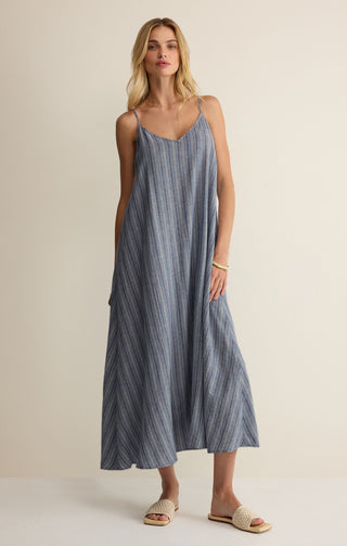 Z SUPPLY | Sandcomber Striped Midi Dress Indigo