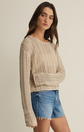 Z SUPPLY | Upland Crochet Sweater Island Coconut
