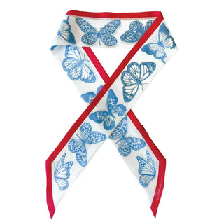 DALLIS Art | Mariposa Twilly Powder Blue & Red