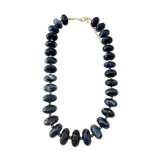 Gemelli | Holly Chunky Beaded Necklace - Navy