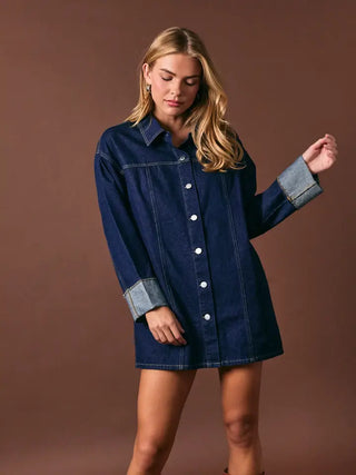 LE LIS | Remi Denim Dress Indigo